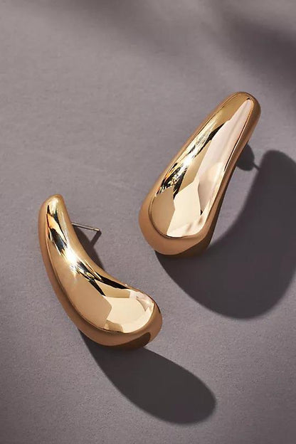 Golden Statement Stud Earrings