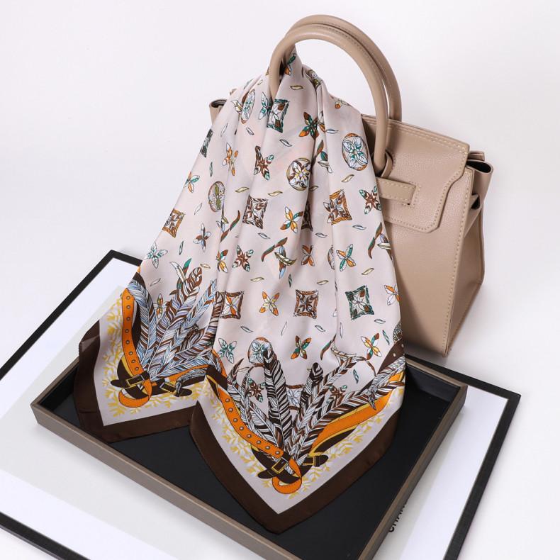 Printed Satin-Feel Scarf