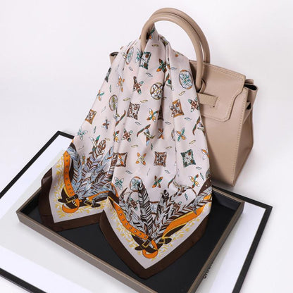 Printed Satin-Feel Scarf