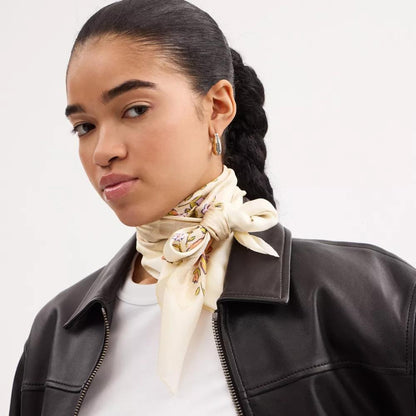 Printed Satin-Feel Scarf