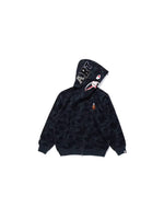 Camo Shark-Hood Zip-Up Hoodie