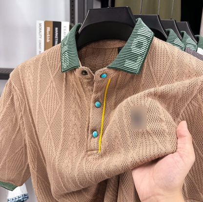 Textured Knit Polo