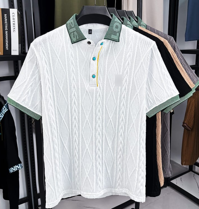 Textured Knit Polo