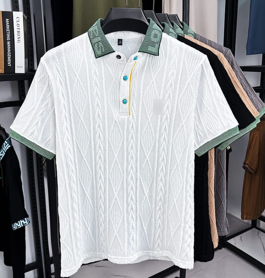 Textured Knit Polo
