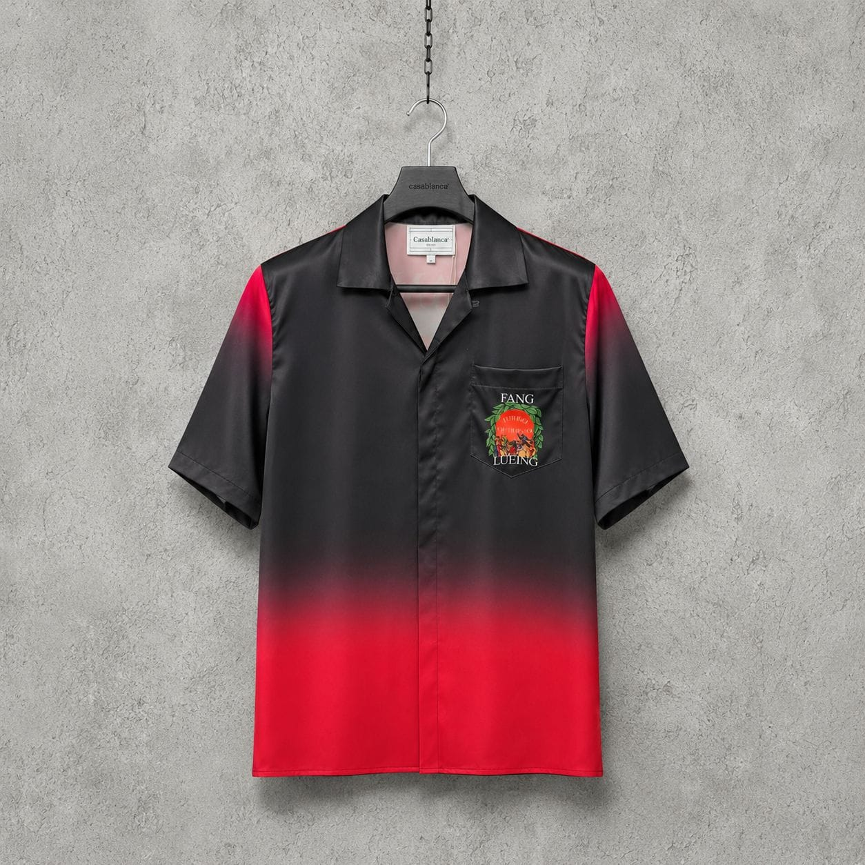 Gradient Print Camp Shirt