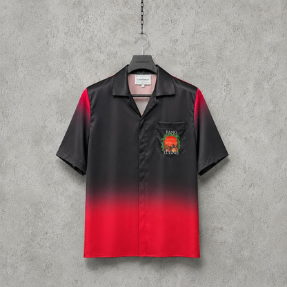 Gradient Print Camp Shirt