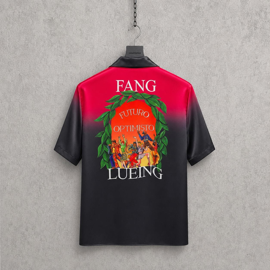 Gradient Print Camp Shirt