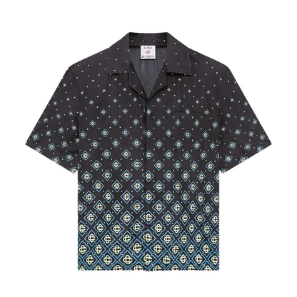 Geometric Print Camp Shirt