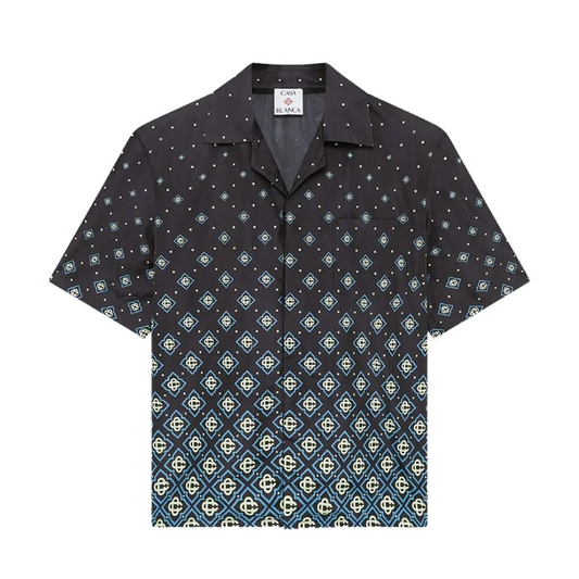 Geometric Print Camp Shirt