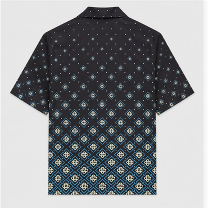 Geometric Print Camp Shirt