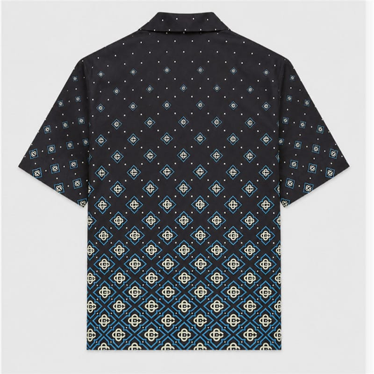 Geometric Print Camp Shirt