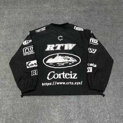 Allover Logo Print Track Jacket