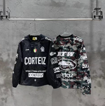 Allover Logo Print Track Jacket