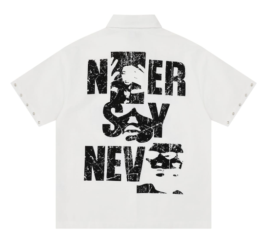Graphic Back-Print Snap Shirt