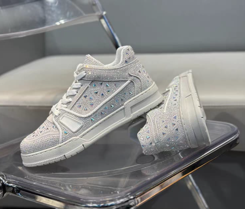 Crystal-Embellished Low-Top Sneaker